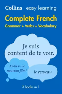 کتاب آموزش فرانسه Easy Learning French Complete Grammar, Verbs and Vocabulary (3 books in 1)