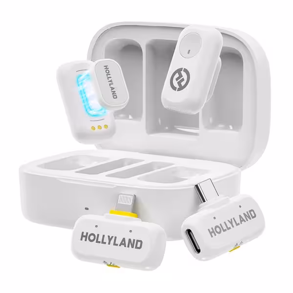 خرید میکروفن بی سیم Hollyland Lark A1 Combo White با بهترین قیمت
