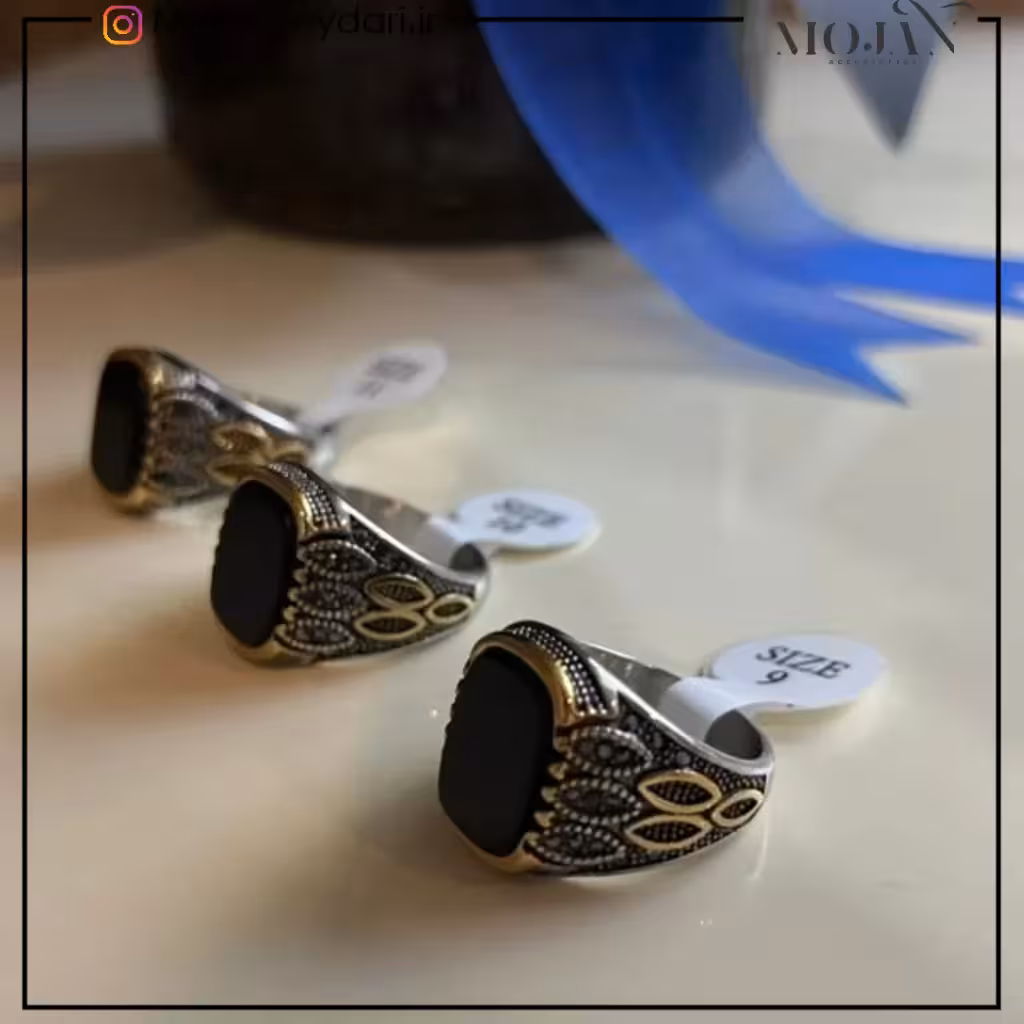 انگشتر استیل رنگ ثابت مردانه کد tw10031