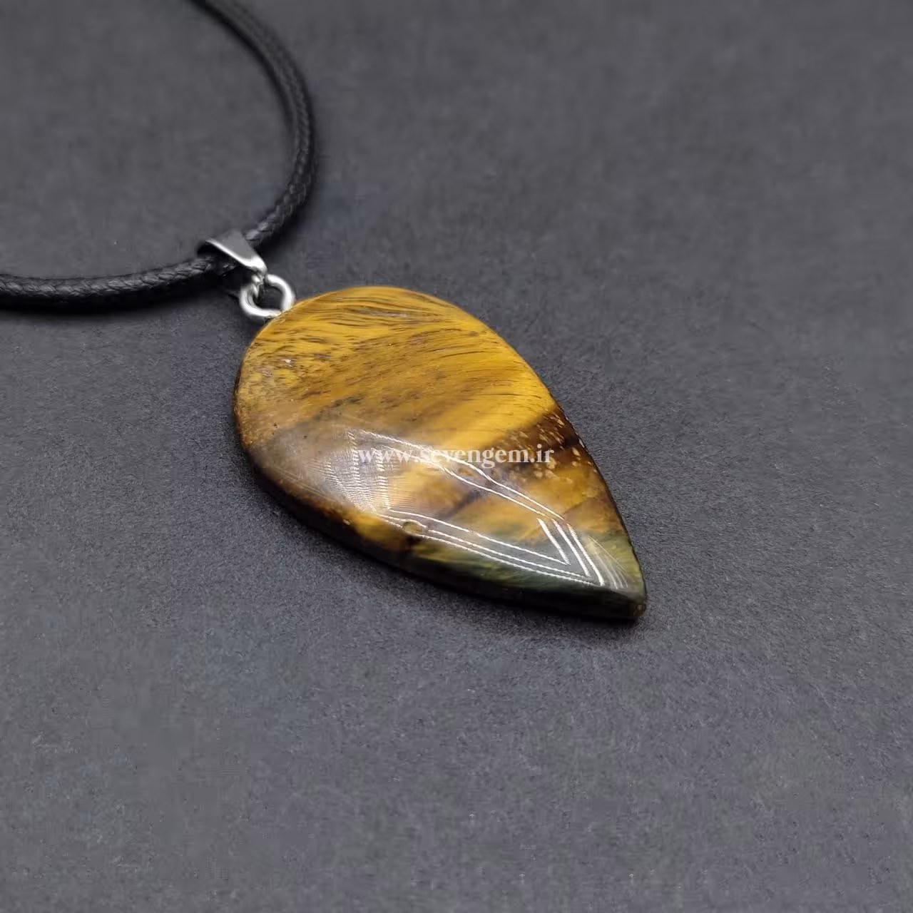 گردنبند سنگ چشم ببر (کدA784)