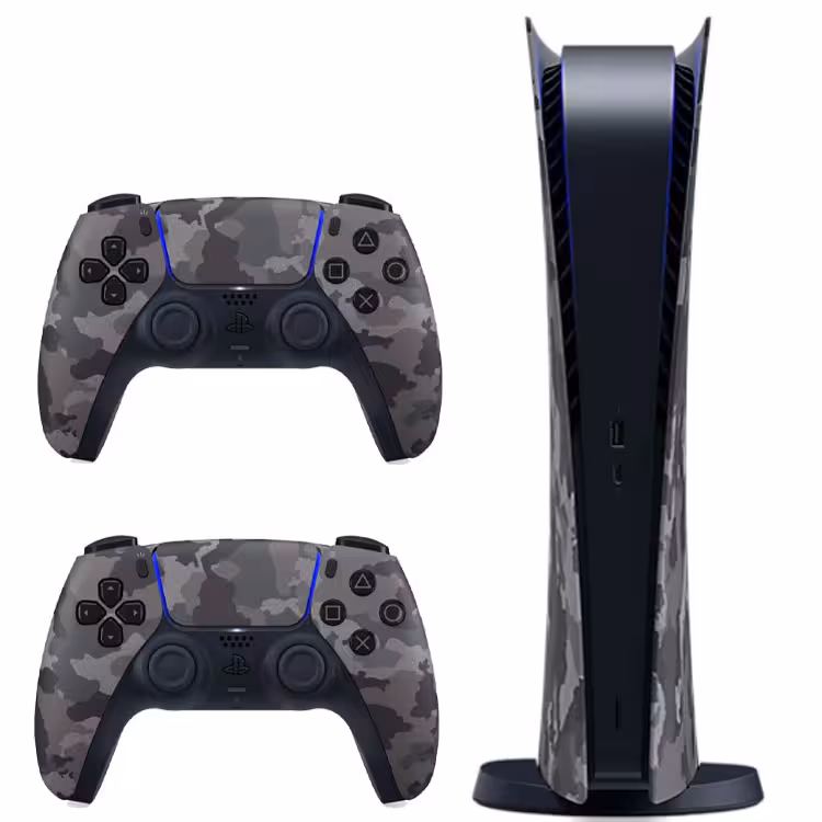 PS5 نسخه دیجیتال   دو عدد دوال سنس - خاکستری ارتشی