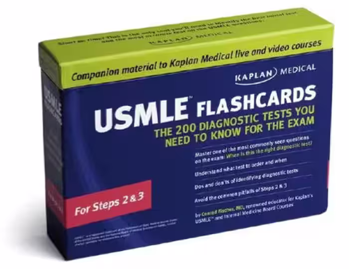 خرید و دانلود نسخه کامل کتاب Kaplan Medical USMLE Diagnostic Test Flashcards: The 200 Diagnostic Test Questions You Need to Know for the Exam for Steps 2 &amp; 3