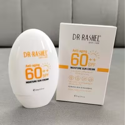 کرم ضد آفتاب دکتر راشل مدل بی رنگ ( ضد پیری و چین و چروک پوست ) 60 میل