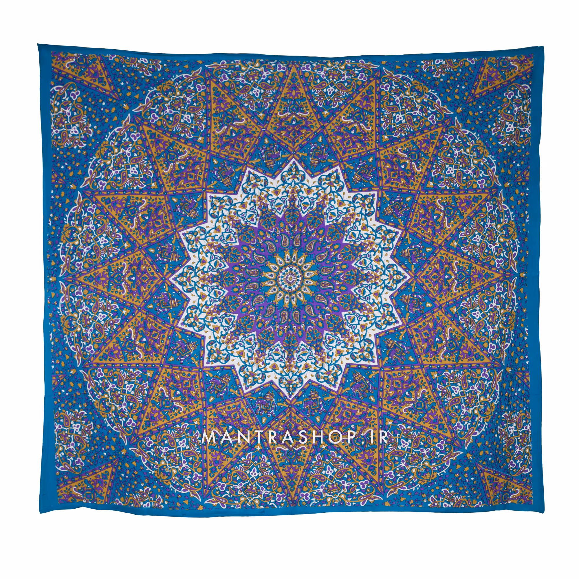 بکدراپ تپستری هندی طرح ماندالا (روتختی دو نفره) کد 170