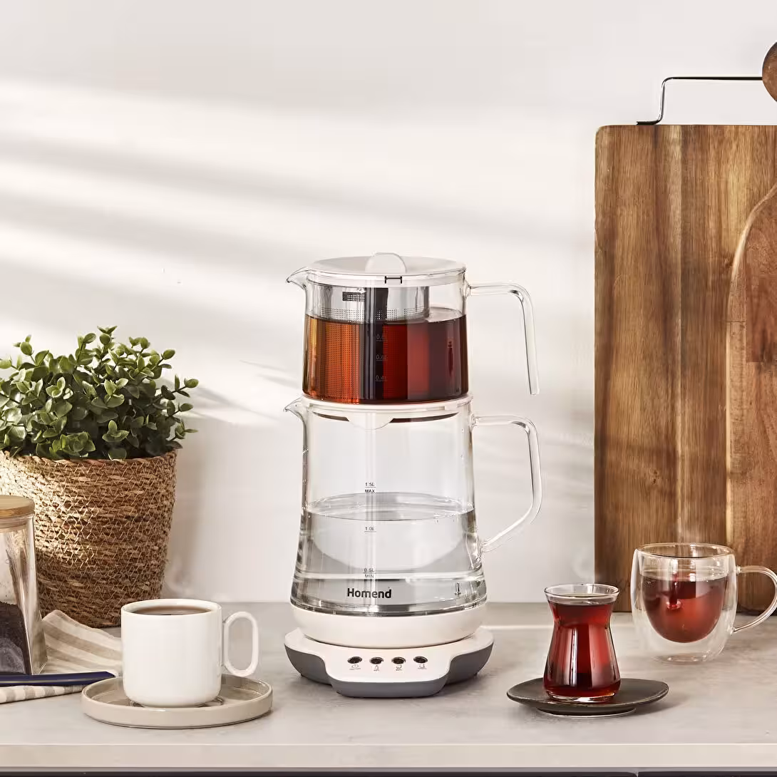 چایساز سخنگوی شیشه‌ای برند Homend ترکیه مدل Royaltea 1749H