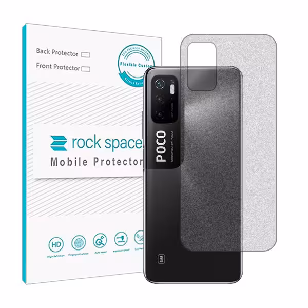 گلس محافظ پشت گوشی شیائومی Poco M3 Pro 5G مدل نانو هیدروژل مات برند راک اسپیس کد16953S