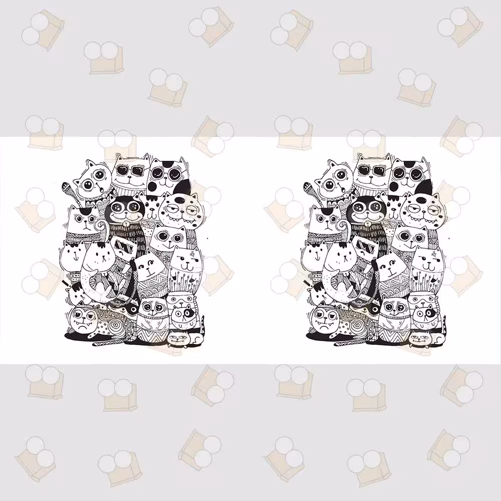ماگ مستر پیکد طرح گربه سیاه سفید کد PCD-MU1033