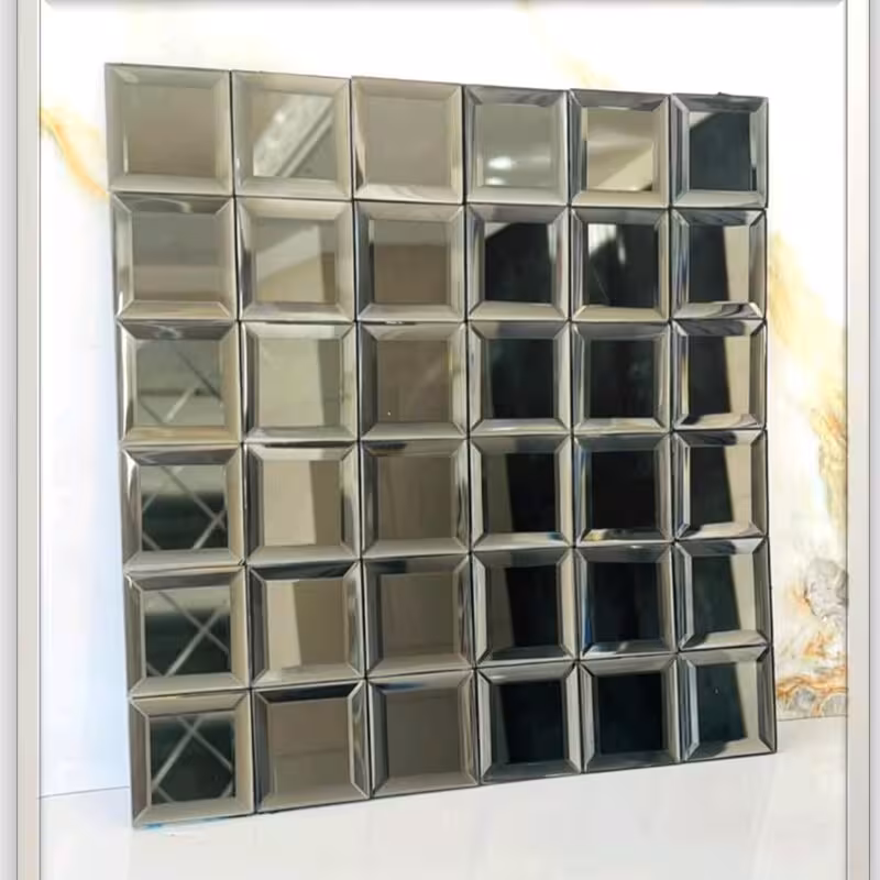 تایل آینه ای کدT1003،ابعاد30در30 cm پشت چسبدار کاملآ نسوز و ضدآب (پس کرایه )