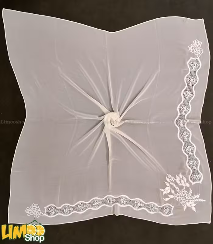 روسری مجلسی سفید