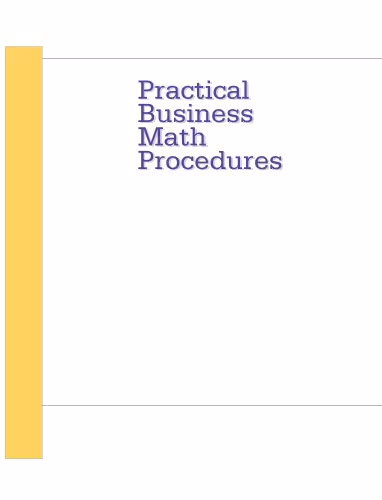 خرید و دانلود نسخه کامل کتاب Practical business math procedures