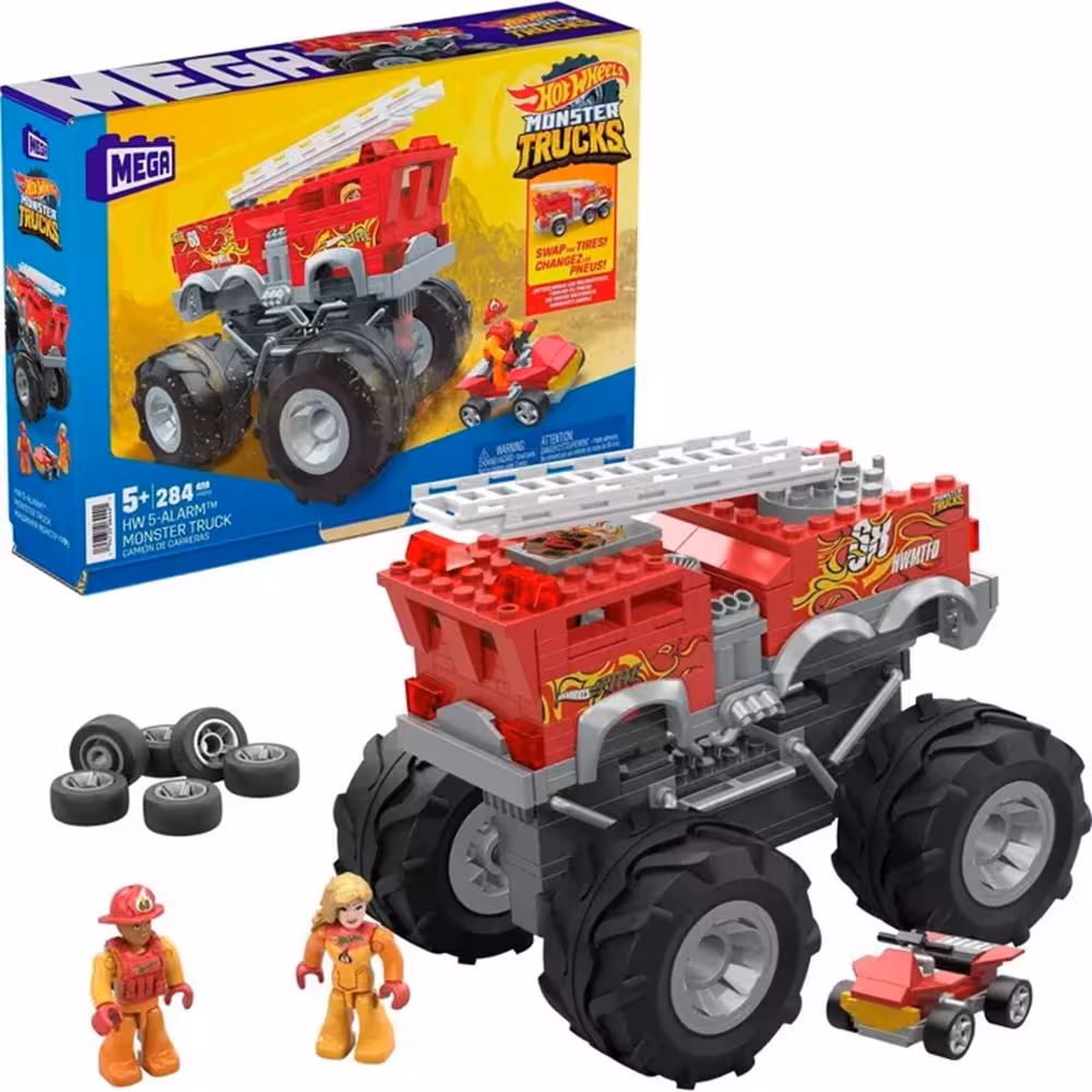 ست ساختنی MEGA BLOKS مدل HOT WHEELS 5-ALARM MONSTER TRUCK