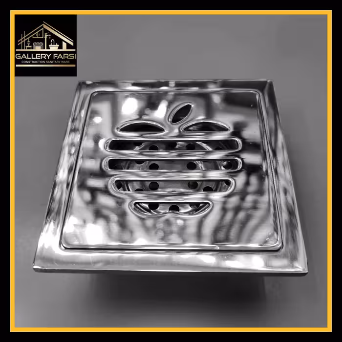 کف شور استیل سایز10*10 رنگ کروم براق