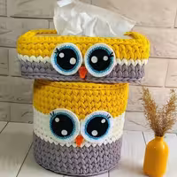 سطل و جادستمالی تریکو مدل جغد