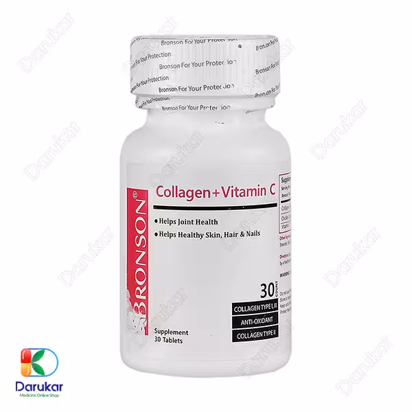 قرص کلاژن پلاس ویتامین سی برونسون 30 عدد