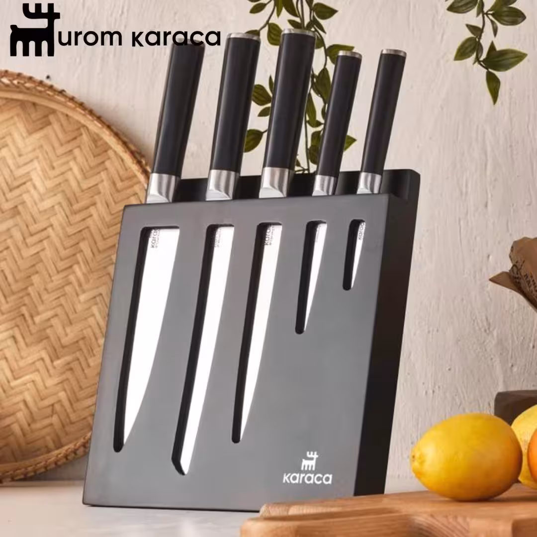 سرویس چاقو 6 پارچه کاراجا Hercules Takumi مشکی