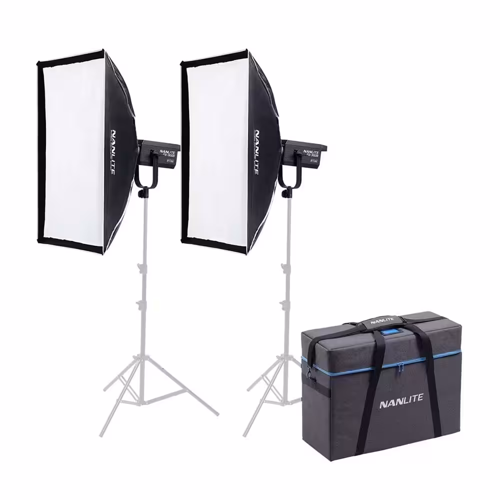 کیت 2 تایی نور ثابت نانلایت Nanlite FS-300B و سافت باکس (بدون پایه)