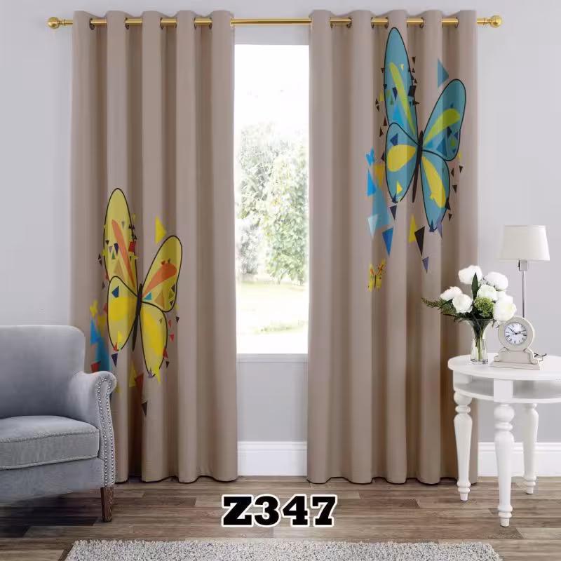 پرده سه بعدی طرح پروانه