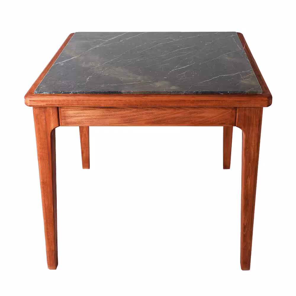 ‌میز تمام چوب طبیعی با سرامیک و پوشش روغن مدل TK-85 هامون