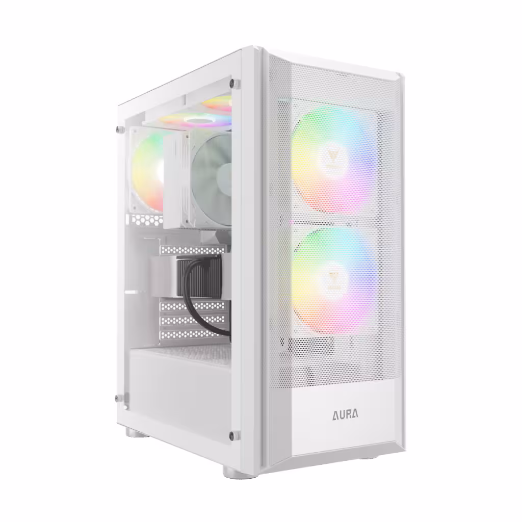 کیس گیم دیاس GAMDIAS AURA GC6 WHITE GAMING CASE