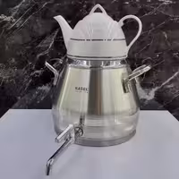 کتری قوری شیردار هرمی راسل کف ضخیم دسته استیل جدید – کد کالا: IR-103 s