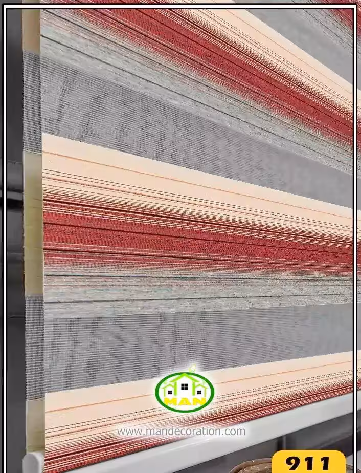 پرده زبرا آشپزخانه صورتی قرمز پلیسه کد:911-MF