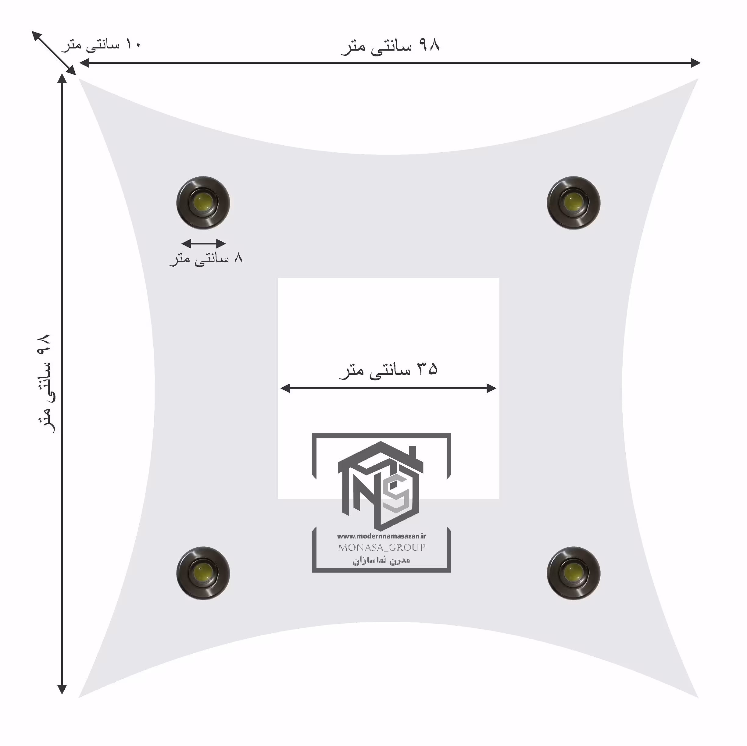 کناف پیش ساخته موناسا آرک خمیده(پس کرایه)