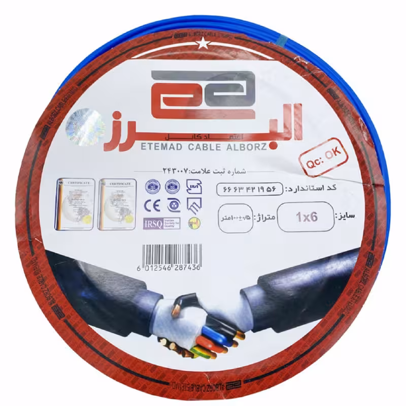 سیم برق افشان 1در6 اعتماد کابل البرز,مدلETEMAD ASLI60