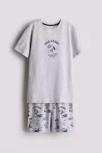 ست پیژامه مردانه مجموعه لباس خواب پنبه و چاپی H&M