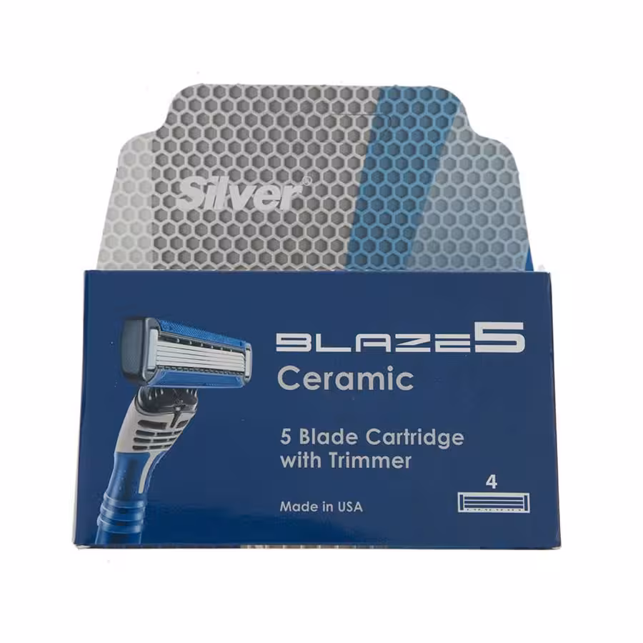 تیغ یدک اصلاح مردانه سیلور مدل Blaze5 بسته 4 عددی