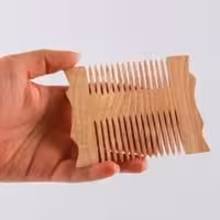 شانه چوبی دوطرفه سنتی دست ساز