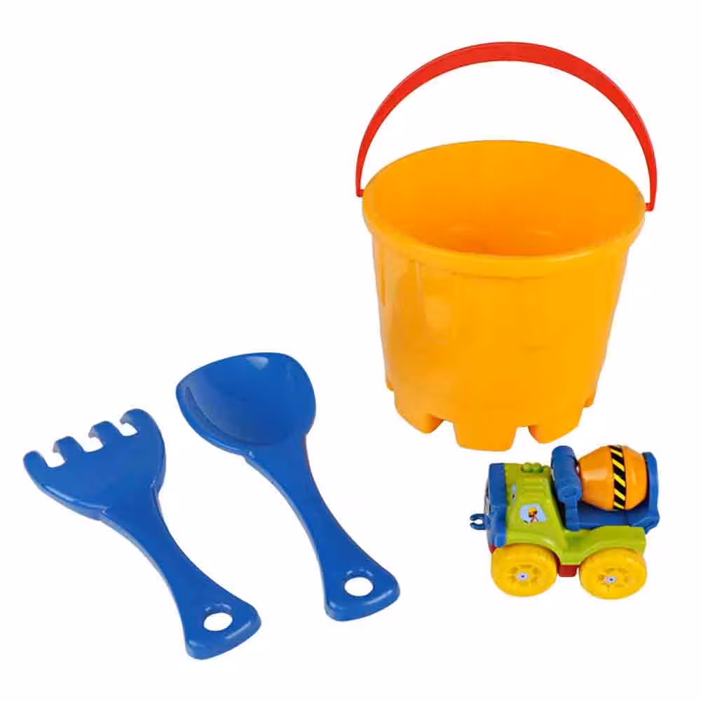 ست سطل به همراه بیل، چنگگ و ماشین