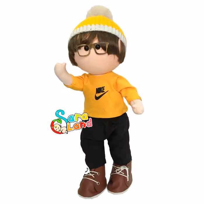 عروسک روسی پسرانه متحرک مدل پسر عینکی