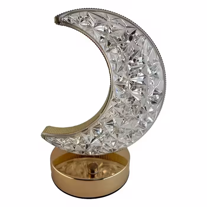 آباژور رومیزی مدل شارژی طرح هلال ماه کد 330