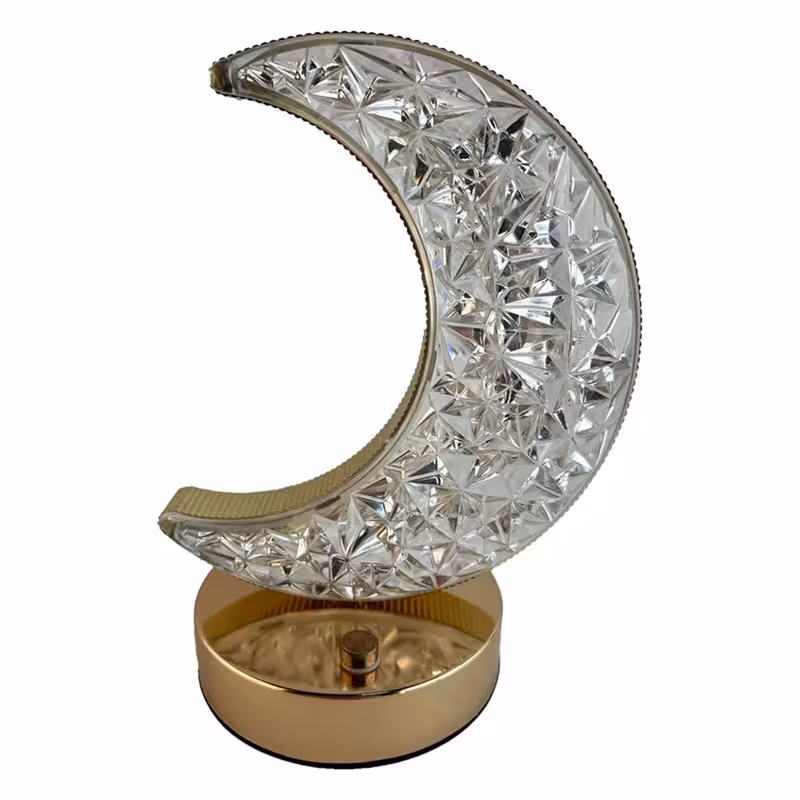 آباژور رومیزی مدل شارژی طرح هلال ماه کد 330