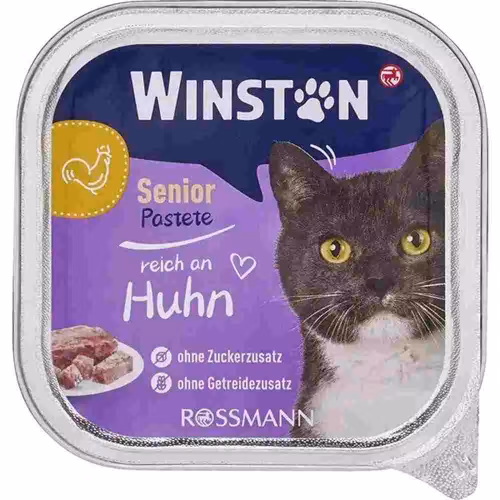 ووم گربه برند وینستون Winston مدل مرغ وزن 100 گرمی
