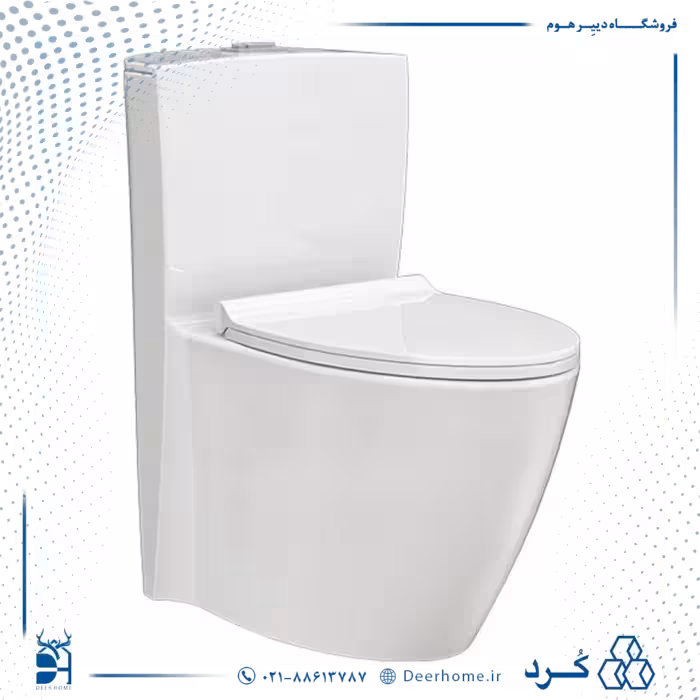 توالت فرنگی چینی کرد مدل مگنولیا