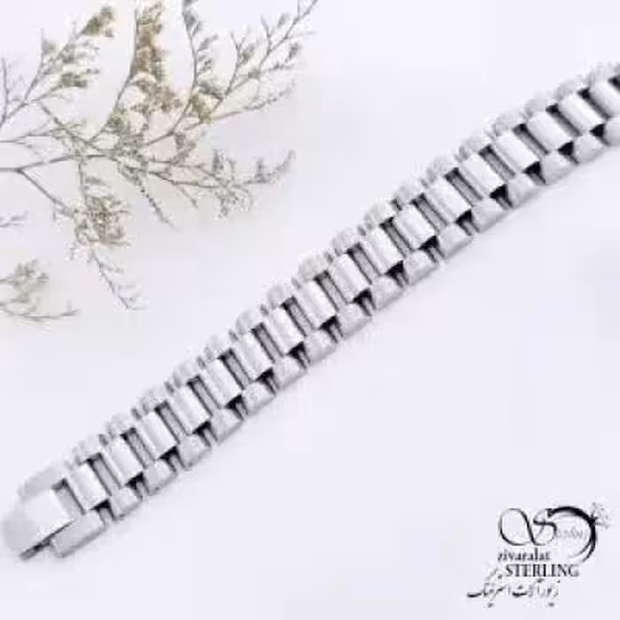 دستبند استیل رولکس سفید کد 14413