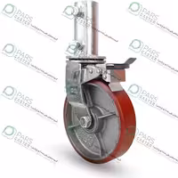 چرخ داربستی پلی اورتان ترمزدار