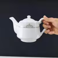 قوری چینی پارس مدل لندنی طلایی کد 39726 سایز بزرگ