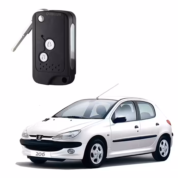 قاب ریموت کلید تاشو پژو 206 کروز (2 دکمه )