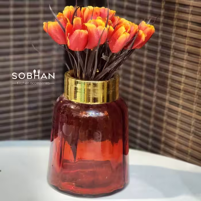 گلدان نیلوفر متوسط طوق دار