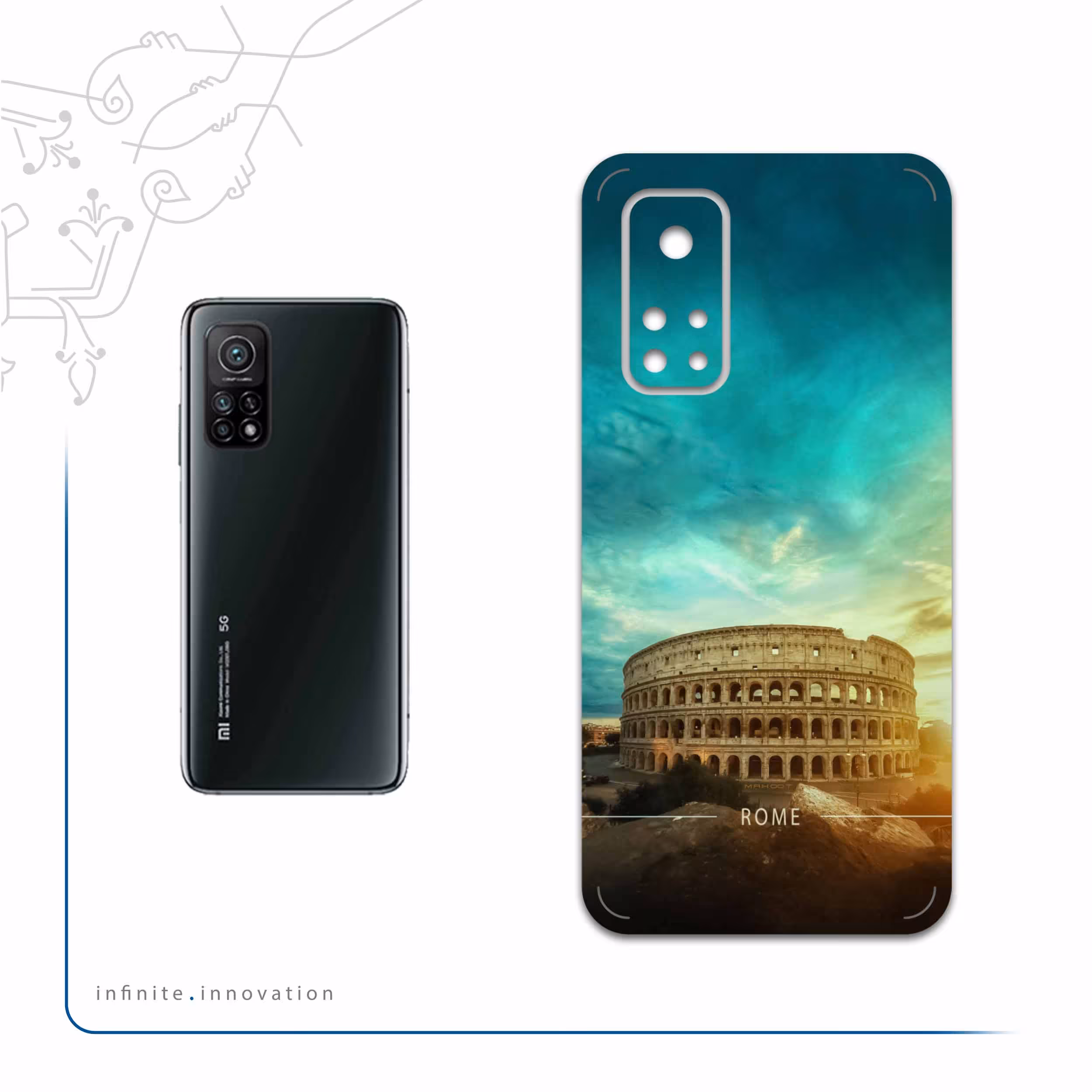 برچسب پوششی ماهوت مدل Rome-City مناسب برای گوشی موبایل شیائومی Mi 10T Pro 5G