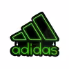 چراغ دیواری نئون دیزاین طرح Adidas-Text-BL_GR