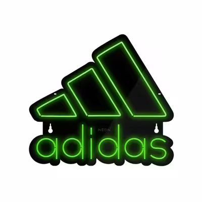 چراغ دیواری نئون دیزاین طرح Adidas-Text-BL_GR
