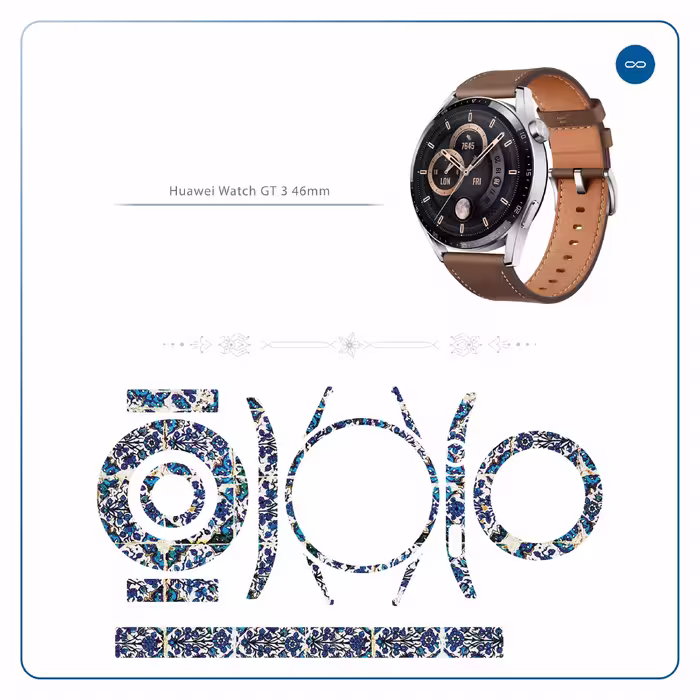 برچسب ماهوت طرح Iran-Tile1 مناسب برای ساعت هوشمند هوآوی Watch GT 3 46mm