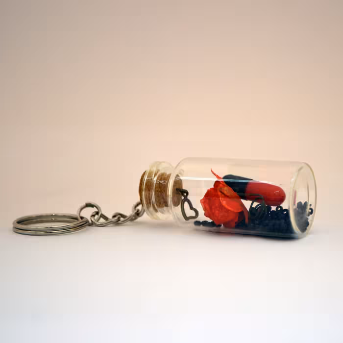 جاکلیدی مدل شیشه ای کپسول عشق مجموعه دو عددی