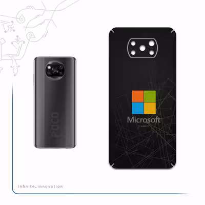 برچسب پوششی ماهوت مدل Microsoft-Logo مناسب برای گوشی موبایل شیائومی Poco X3 Pro