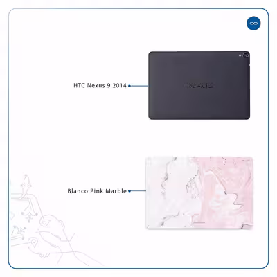 برچسب پوششی ماهوت مدل Blanco-Pink-Marble مناسب برای تبلت اچ تی سی Nexus 9 2014