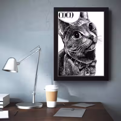 تابلو مدل مینیمال CAT کد m2430-b
