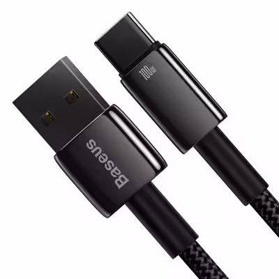 کابل تبدیل USB به USB-C باسئوس مدل Tungsten Gold 100W طول 2 متر